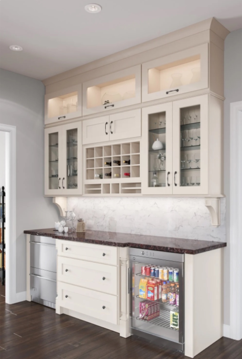 Custom bar and wine room design by Create More Space