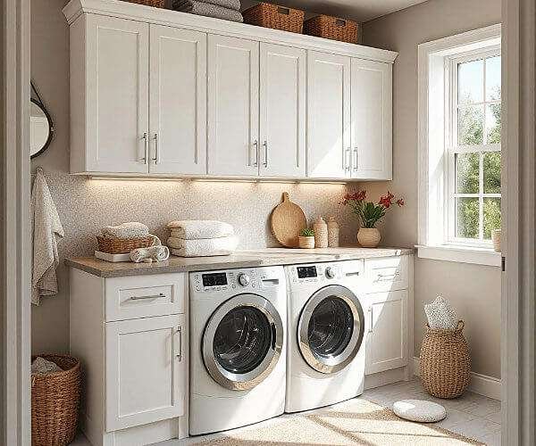 Custom laundry room cabinetry