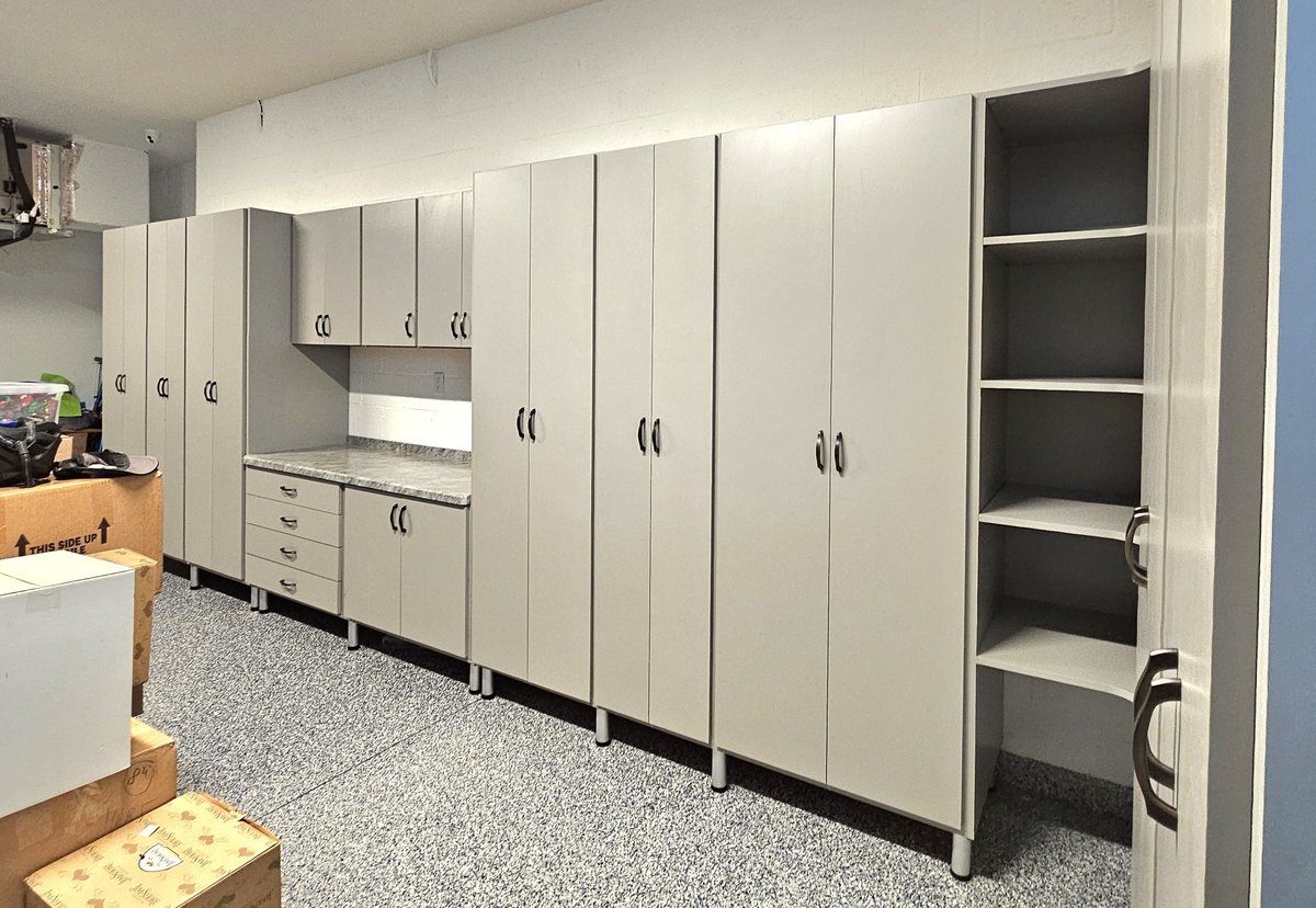 Garage built-in cabinets and workbench